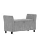 image 1 of Vida Designs Seville Storage Ottoman Bedroom Hallway Chest Bench, Crushed Velvet Silver Silver | Crushed Velvet Silver