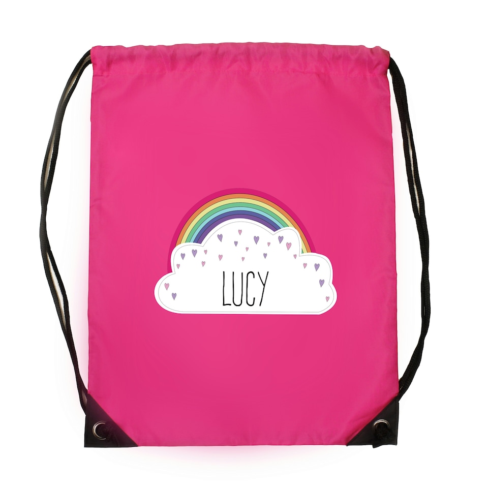 image 1 of Personalised Rainbow Pink Kit Bag Pink
