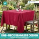 image 6 of Square Damask Table Cloth, Soft Washable Table Cover - 90" x 90"