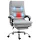 image 1 of Vinsetto Microfibre Vibration Massage Office Chair with Heat, Footrest, Grey