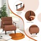 image 7 of COSTWAY Convertible Single Folding Sofa Bed Sleep Chair Brown Brown