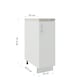 image 4 of JD Greta Adjustable Legs Kitchen Base Unit 300mm Storage Cabinet With Door Shelf 30cm - White Gloss With Worktop