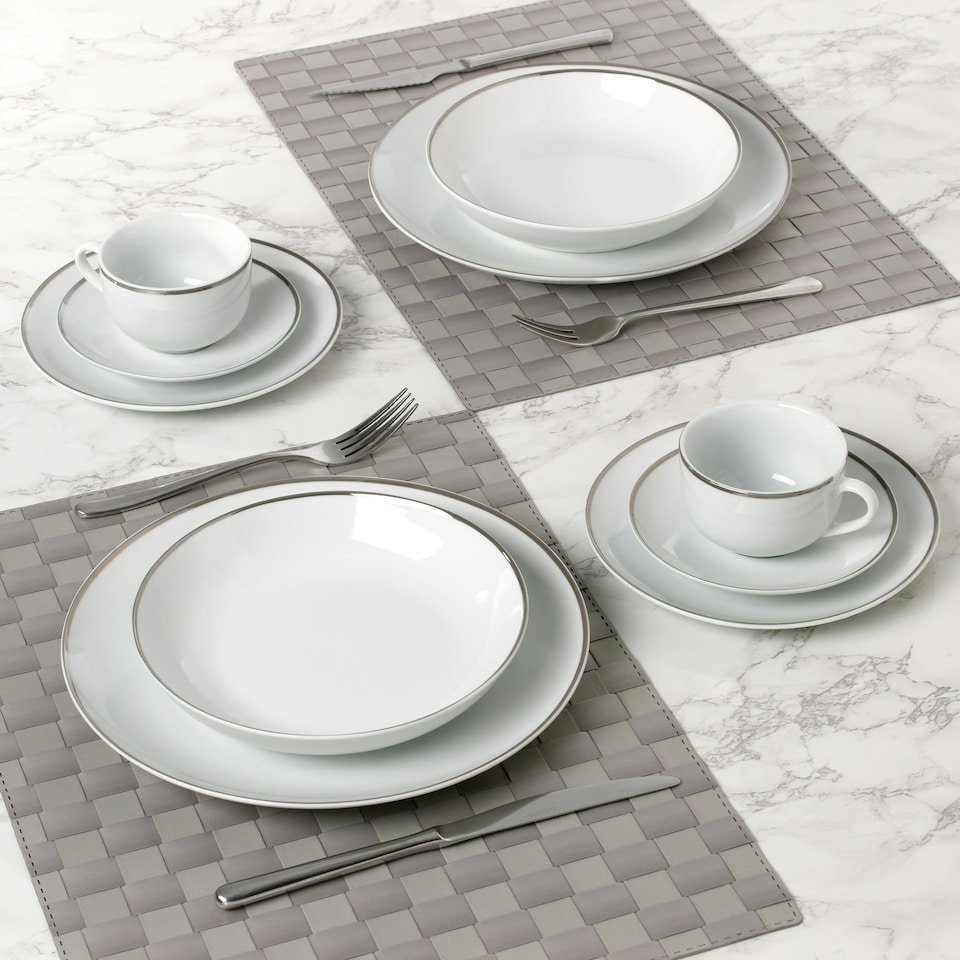 image 1 of 30pc Platinum Band Dinner Set
