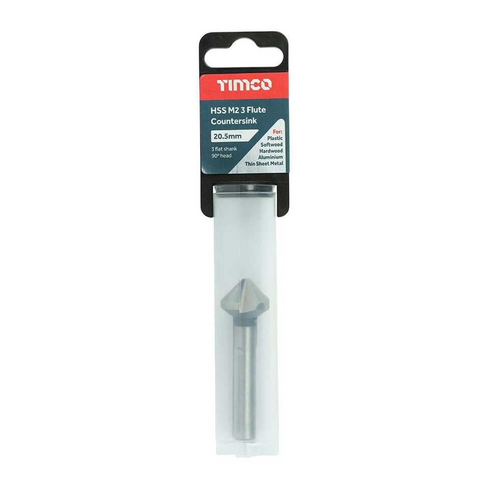 image 1 of Timco - 3 Flute Countersink (Size 20.5mm - 1 Each)