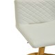 image 5 of Interiors By Premier Durable White And Gold Bar Stool With Round Base, Stylish Kitchen Bar Stool, Versatile Bar Stool For Guests