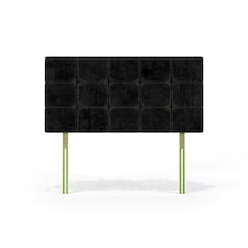 Pearl Black Naples Velvet Headboard King Size N/A