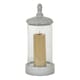 image 2 of Sona Large Hurricane Lantern Candle Holder with Lid - Glass - L21 x W21 x H50 cm - White