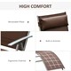 image 4 of Outsunny Sun Lounger Recliner w/ Pillow Foldable 7 Levels Texteline Brown