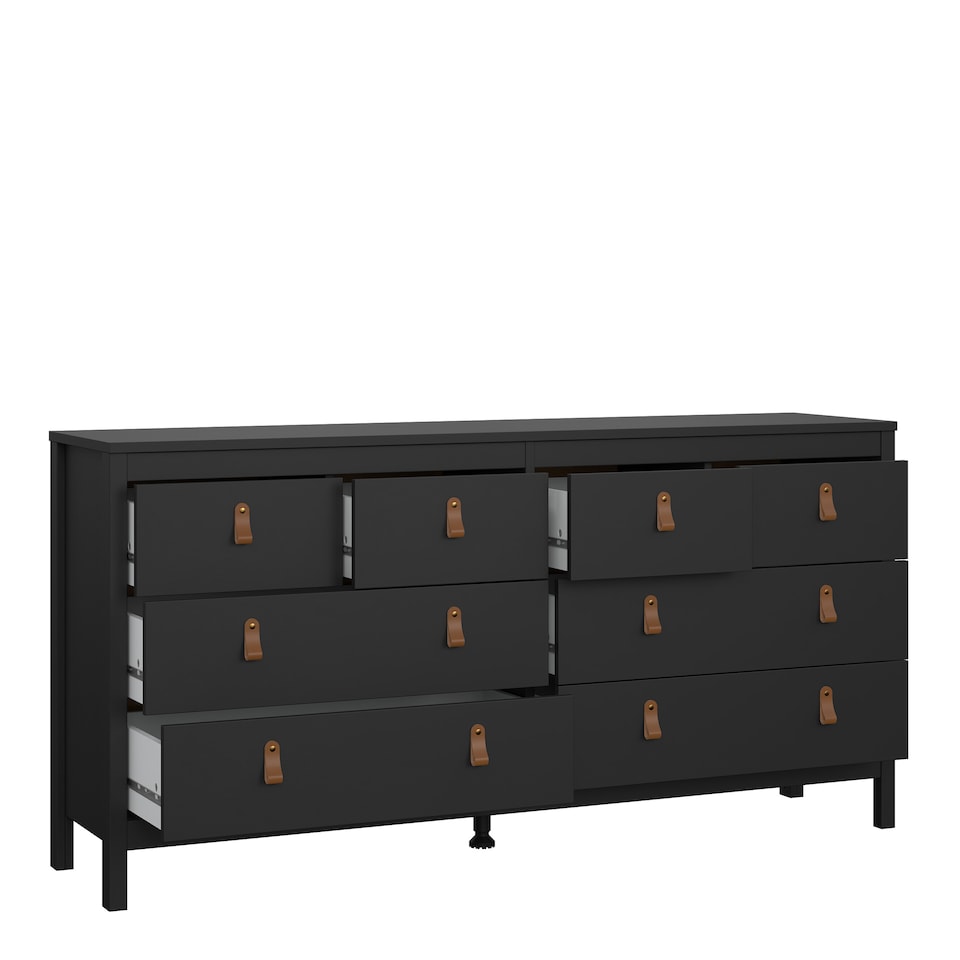 image 1 of Barcelona Double Dresser 4+4 Drawers in Matt Black