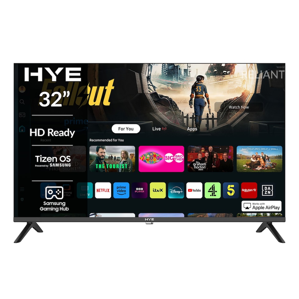 image 1 of HYE 32" Inch HD Ready 720p HDR Frameless Tizen OS Smart TV - 32HDS1008