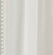 image 3 of Pair of Tahiti Cream Pom-Pom Trim Linen Look Voile Panels with Rod Pocket Header 137 CMS