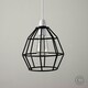 image 1 of ValueLights Contemporary Matt Black Metal Basket Cage Pendant Ceiling Light Shade