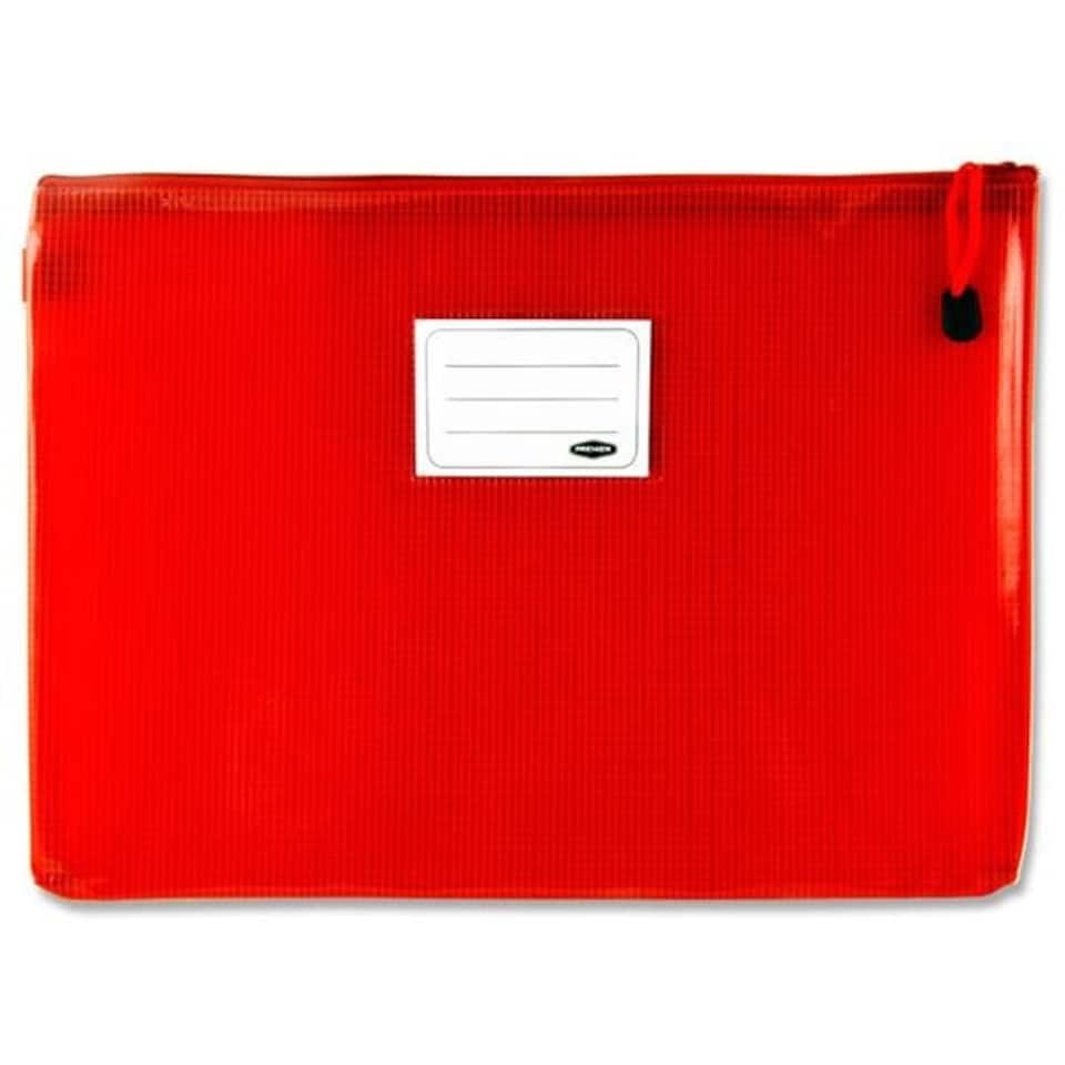 image 1 of A4+ Extra Durable Ketchup Red Mesh Wallet by Premto