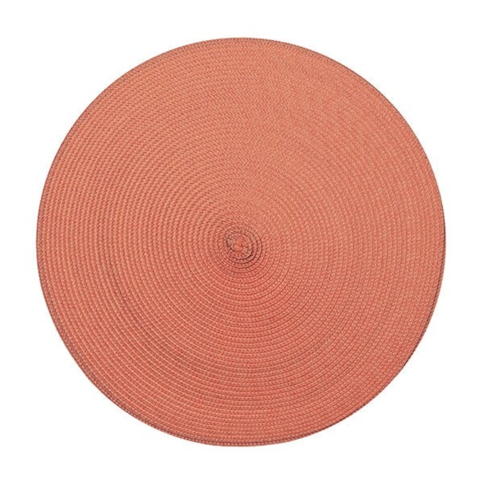 image 1 of Walton & Co Terracotta Circular Ribbed Placemat