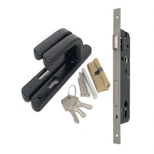 Lock for Double Gate - Metal - Black Black