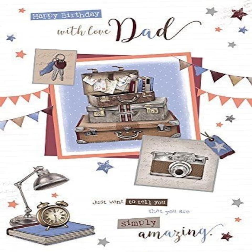image 1 of Dad Happy Birthday Thank You Just For Being You. Nice Verse Greeting Card