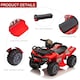image 4 of HOMCOM 6V Kids Electric Ride on Car Toddlers Quad Bike All Terrain Vehicle Toy With Music for 18-36 months Red