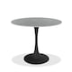 image 1 of Bentley Designs - Mason Grey Sintered Stone Circular Dining Table With Black Sand Powder Coated Base