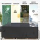 image 7 of Outsunny Large Garden Set Square Cover Outdoor Furniture Waterproof Resist Fade Black | Black