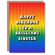 image 1 of Brilliant Sibster Trippy Psychedelic Pride Non Binary Birthday Card