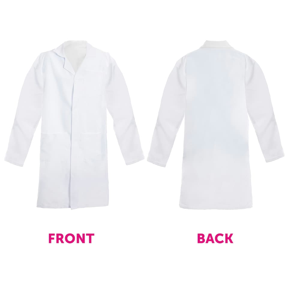 image 1 of Lab Coat Costume White Doctors / Scientist Coat White | XL
