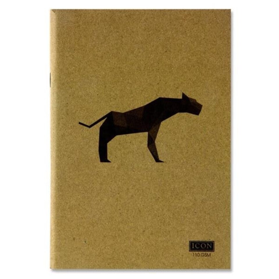 image 1 of A5 80 Pages 110gsm Animalia Design Kraft Sketch Book by Icon Art