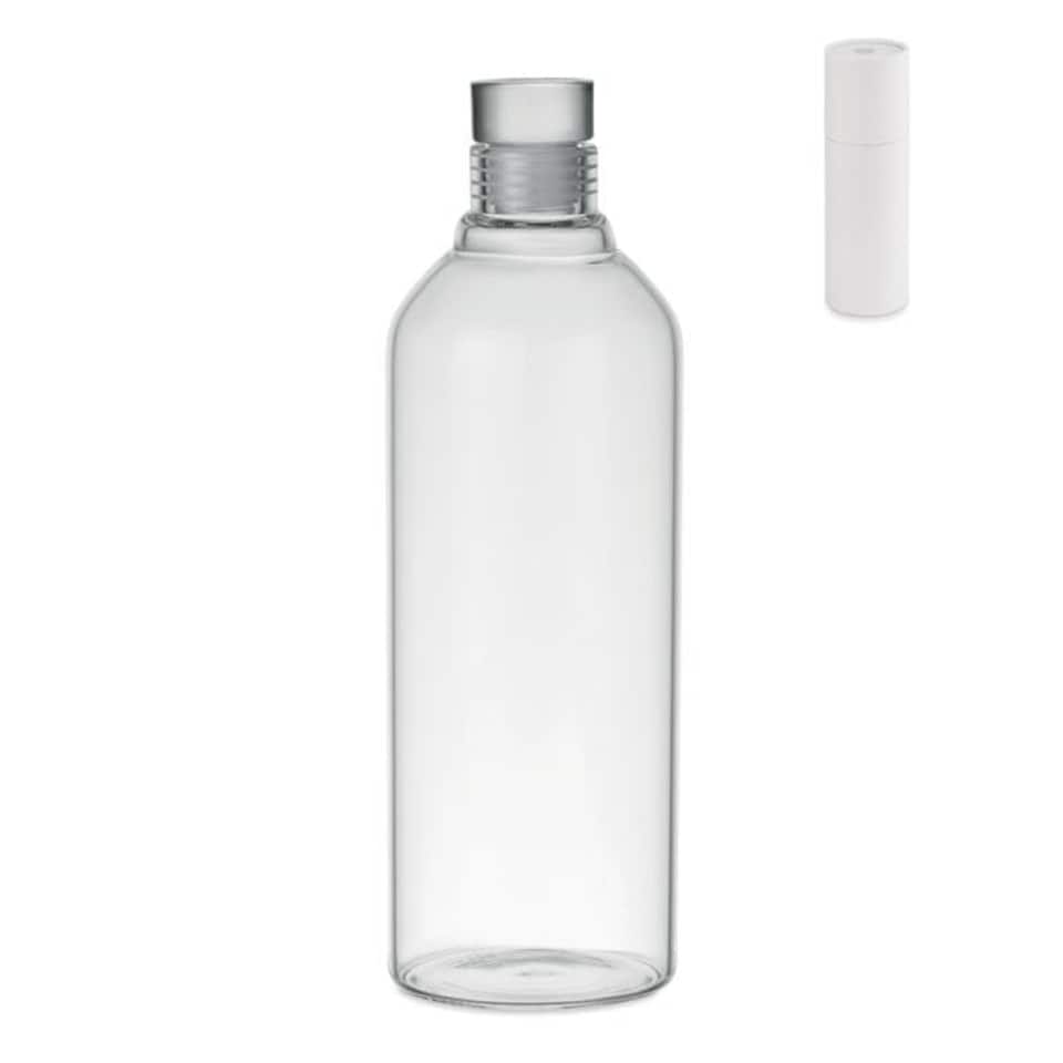 image 1 of MidOcean Large Lou Borosilicate Glass 1L Water Bottle - Transparent - One Size Clear | One Size