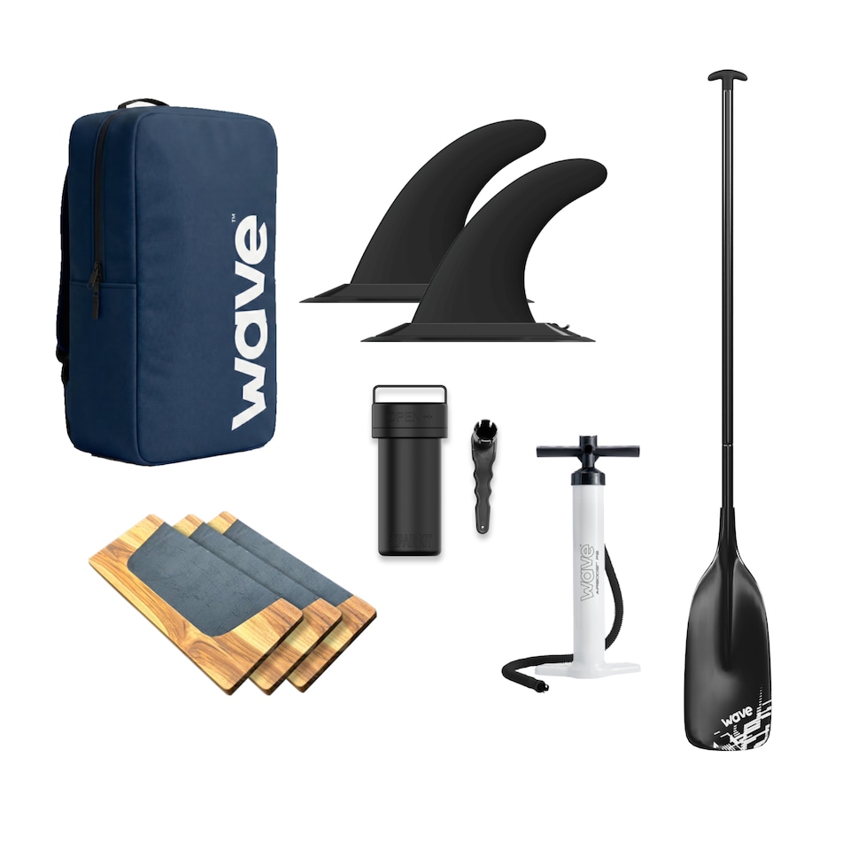 image 1 of Wave Venturer Inflatable Touring Canoe, 3 Person, Navy