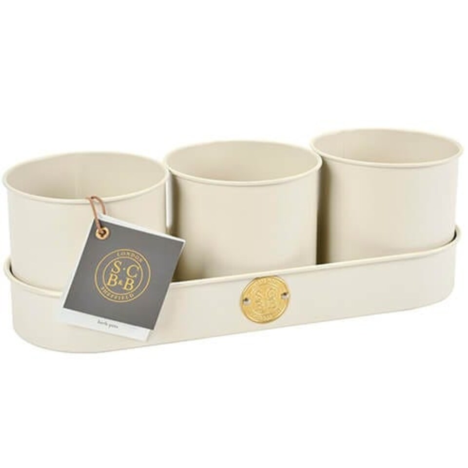 image 1 of Burgon & Ball Sophie Conran Herb Pots Buttermilk