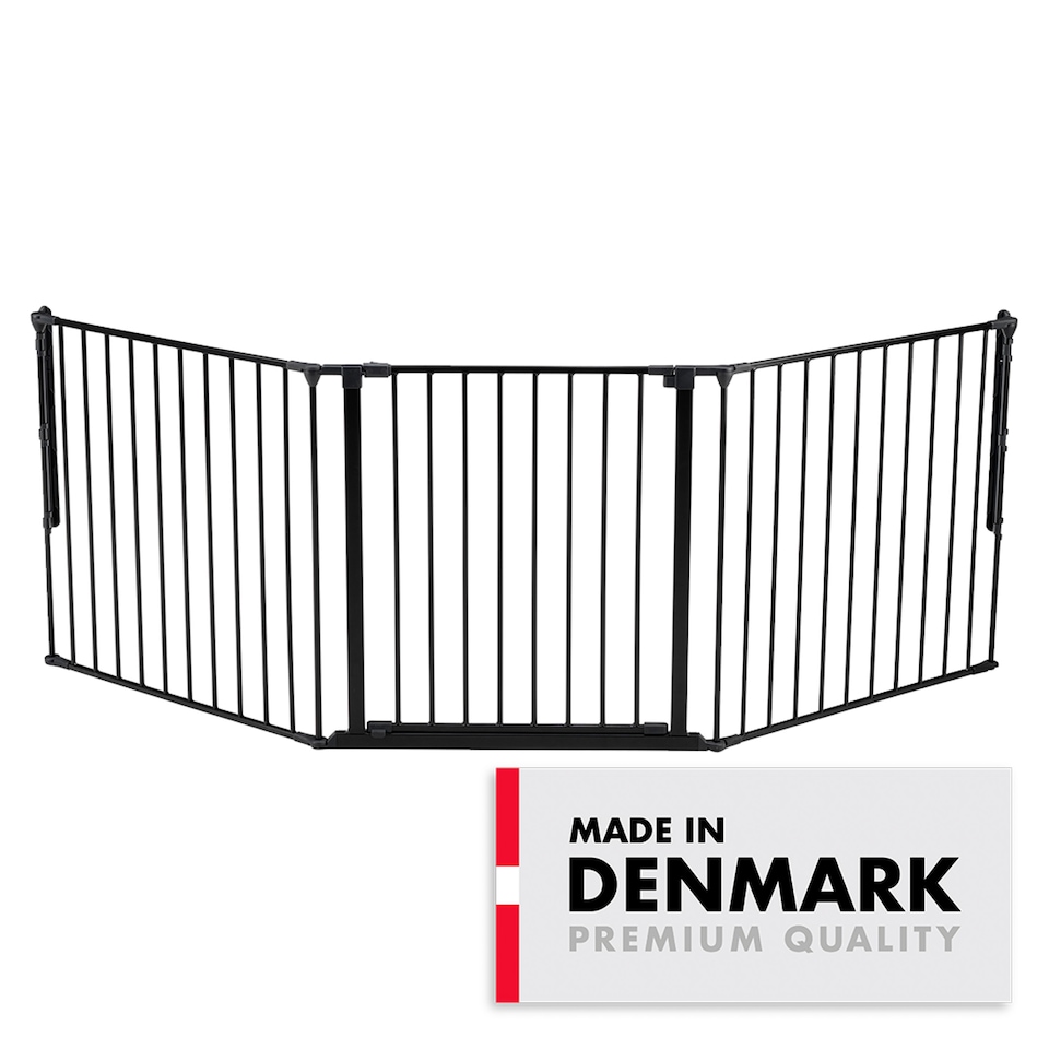 image 1 of BabyDan Olaf X Wide Wall Mounted Safety Gate & Fireguard 90 - 223cm Black