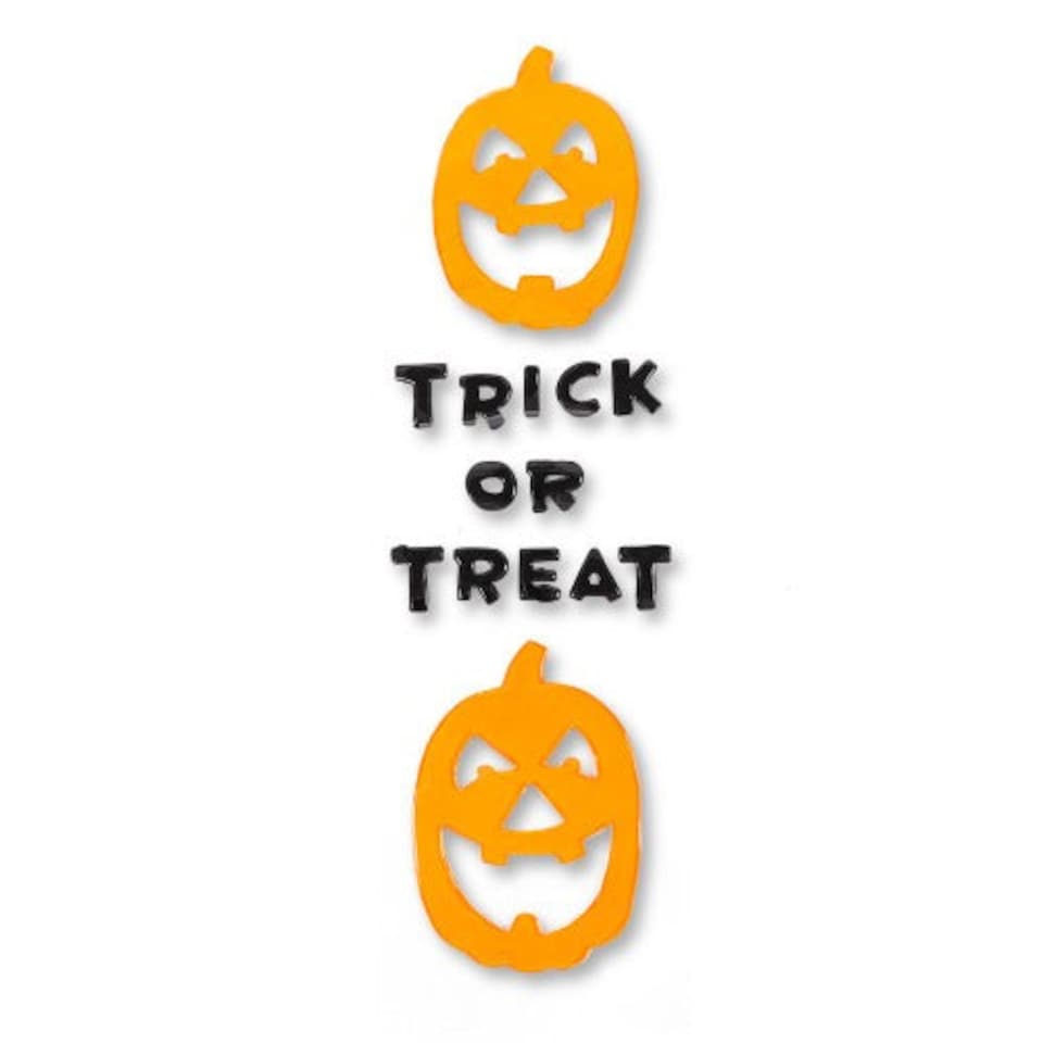 Trick Or Treat Pumpkin Window Gel Clings