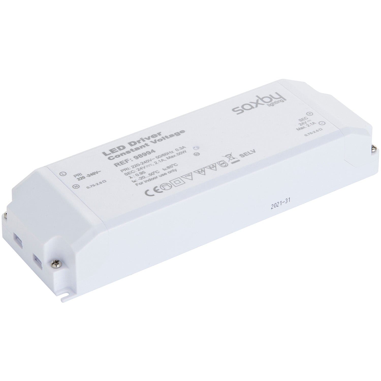 Loops 50W LED Driver - 24V Constant Voltage - Fixed Output Power Supply Transformer