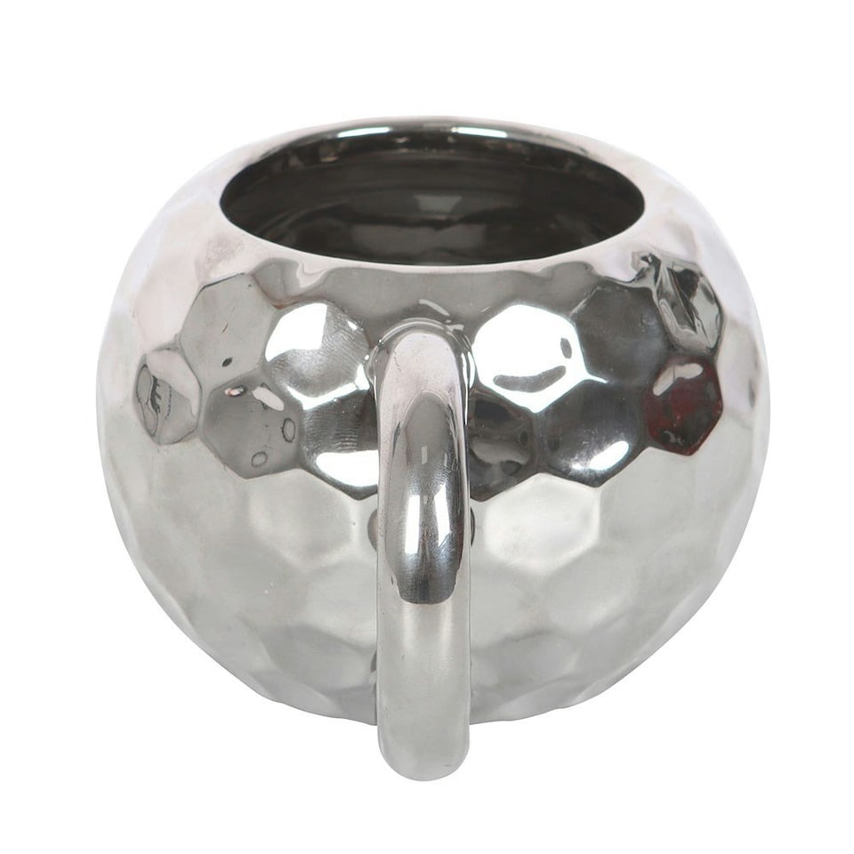 image 1 of Ceramic Silver Disco Ball Mug Silver