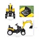 image 3 of HOMCOM Kids Ride on Digger Pedal Go Kart Pretend Play Construction Car with Horn for 3 - 6 Years, Yellow