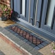 image 2 of Nicoman Rubber Elegant Blue Tile Narrow Doormat - 75x25cm