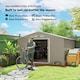 image 3 of Outsunny 13 x 11ft Metal Garden Shed, Outdoor Storage Tool House with Ventilation Slots, Foundation Kit and Lockable Double Doors, Light Grey