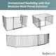 image 3 of Safetots Premium Extra Tall Room Divider, up to 174cm Wide, Black, 105cm Tall, Multi Panel Flexible Room Barrier, Room Divider with Door for Baby Black