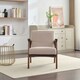 image 2 of Hadley Boucle Fabric Accent Chair - Brown