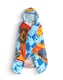 image 1 of Hot Wheels Race Track Boys Blue Poncho Towel | Hooded Beachwear with Multi-Car Graphics & Checkered Pattern | Poolside Cover-Up | After-Bath Towel for Kids | Hot Wheels Merch