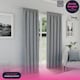 image 1 of Enhanced Living Dallas Blackout Thermal Grey Curtains with 3 inch Tape Top Header (PAIR) - 46x90 inch (117x229cm)