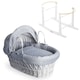 image 1 of Clair de Lune Grey Dimple White Wicker With White Rocking Stand