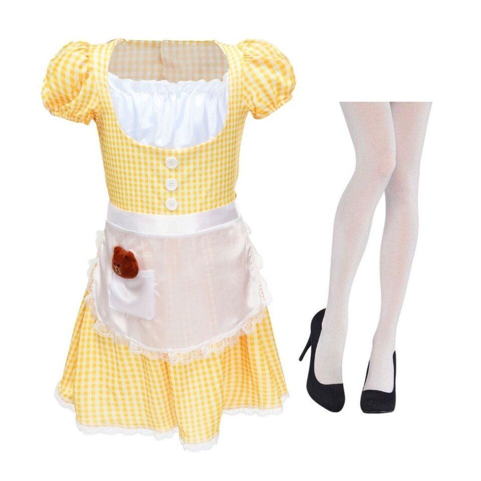 image 1 of Goldilocks Costume - Dress & White Tights | Multi | S