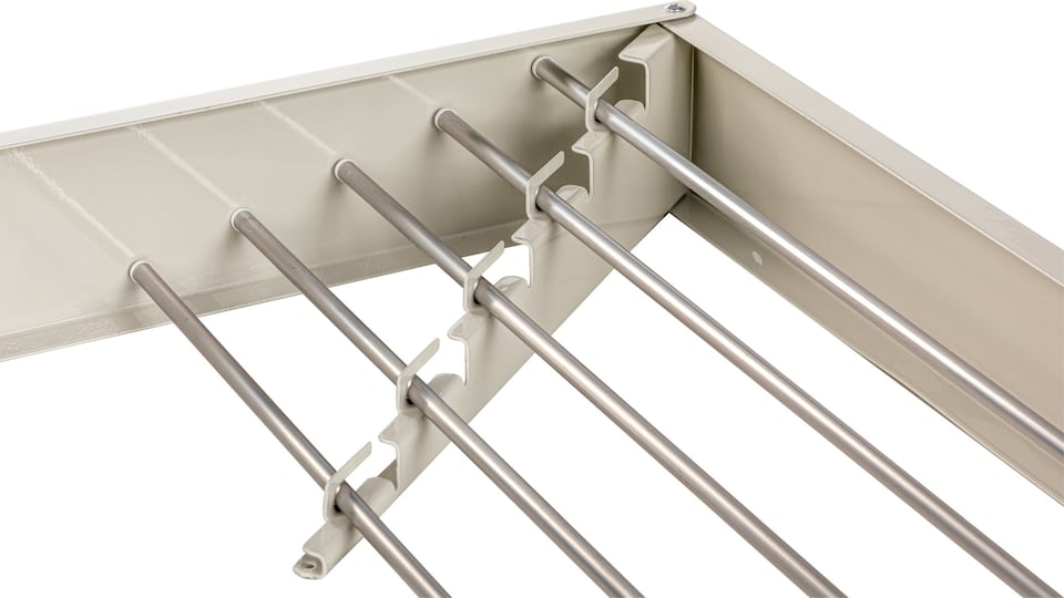 image 1 of Groundlevel Wall Mounted Indoor And Outdoor Folding Laundry Clothes Drying Rack