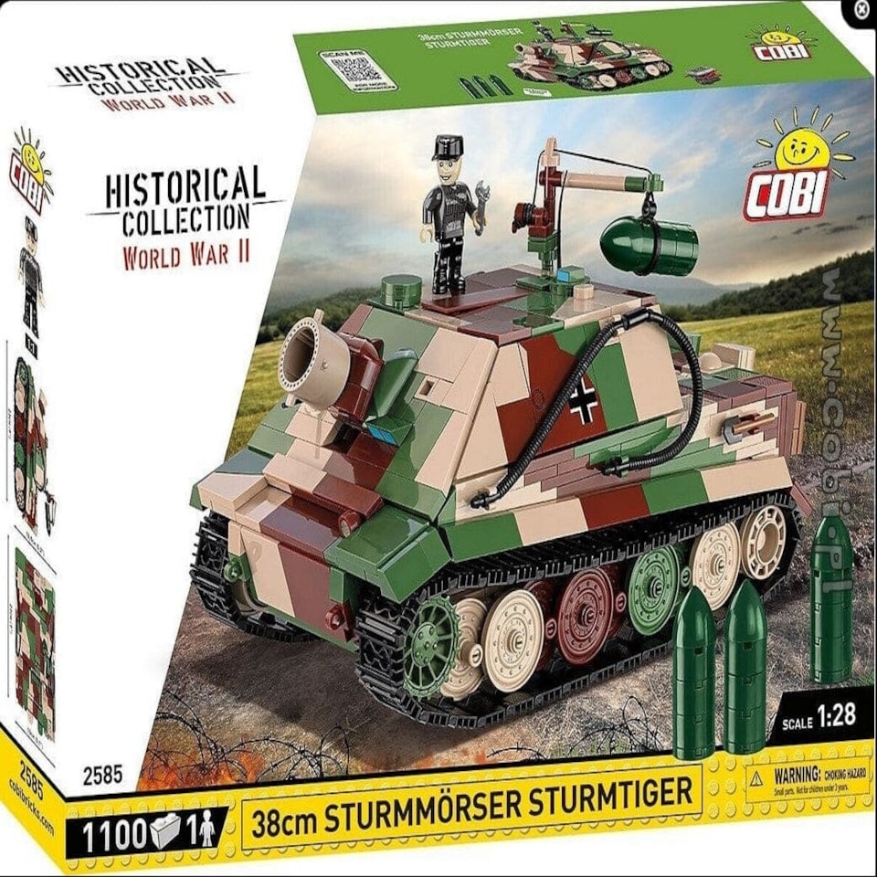 image 1 of Sturmmorser Tiger "Sturmtiger" brick tank model - COBI-2585 - 1100 bricks