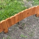 image 7 of Wooden Log Roll Style Garden Lawn Edging (70cm x 10cm) - 3 Panels