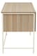 image 4 of Light Oak Veneer Desk With Drawers,Modern Office Desk With White Metal Frame For Organization,Storage Desk | Brown