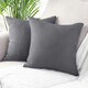 image 6 of Two Pack Waffle Cushion Covers 65 x 65cm - 100% Cotton Green | Khaki
