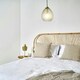 image 3 of ValueLights Aurelian Antique Brass Ceiling Light Pendant With Domed Textured Glass Shade