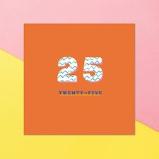 25th Birthday Square Greetings Card