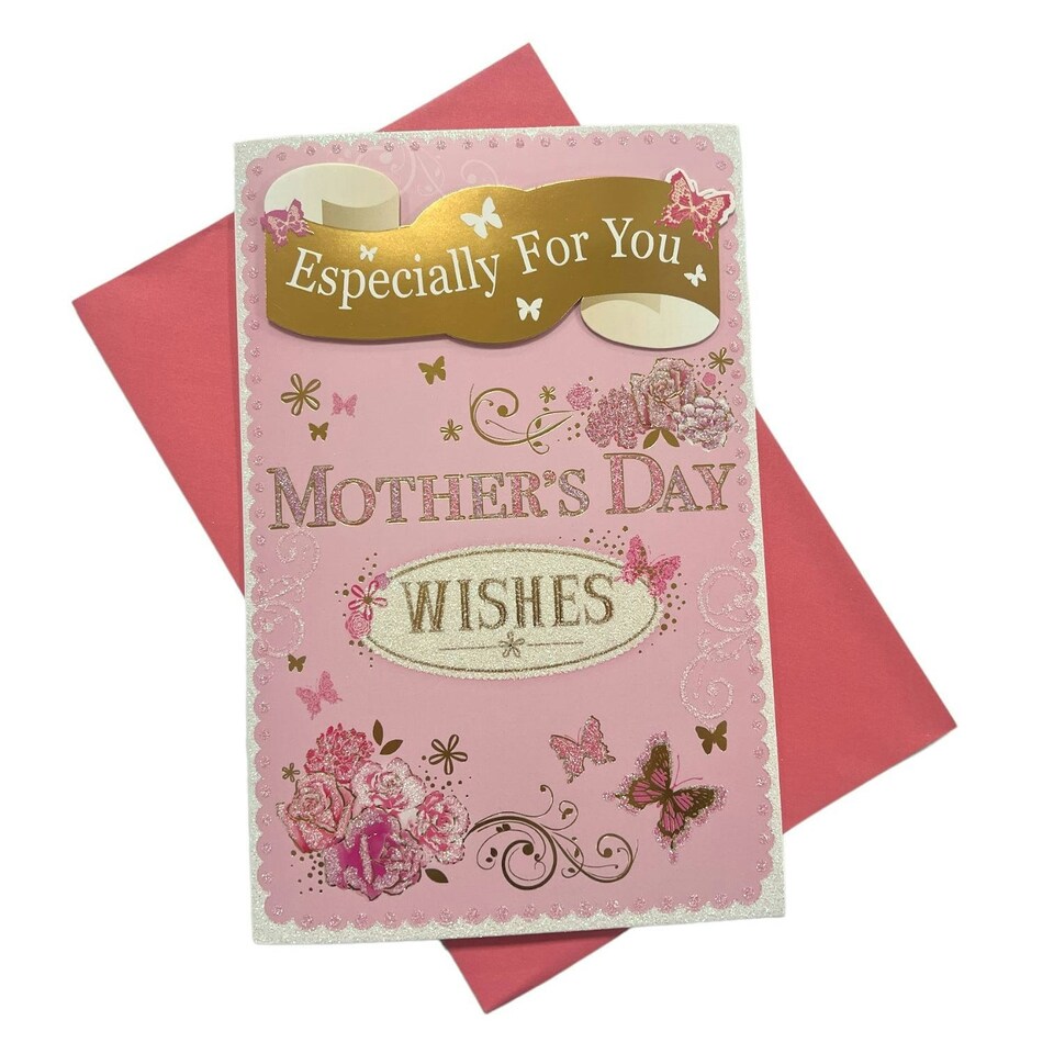 image 1 of Especially For You Butterflies Design Mother's Day Wishes Greeting Card